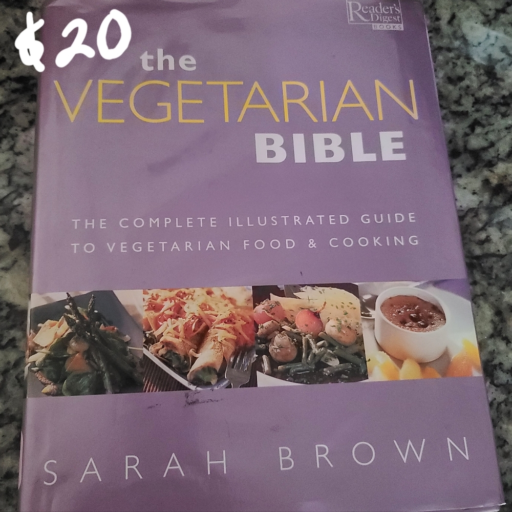 The Vegetarian Bible by Sarah Brown - Purple Cover